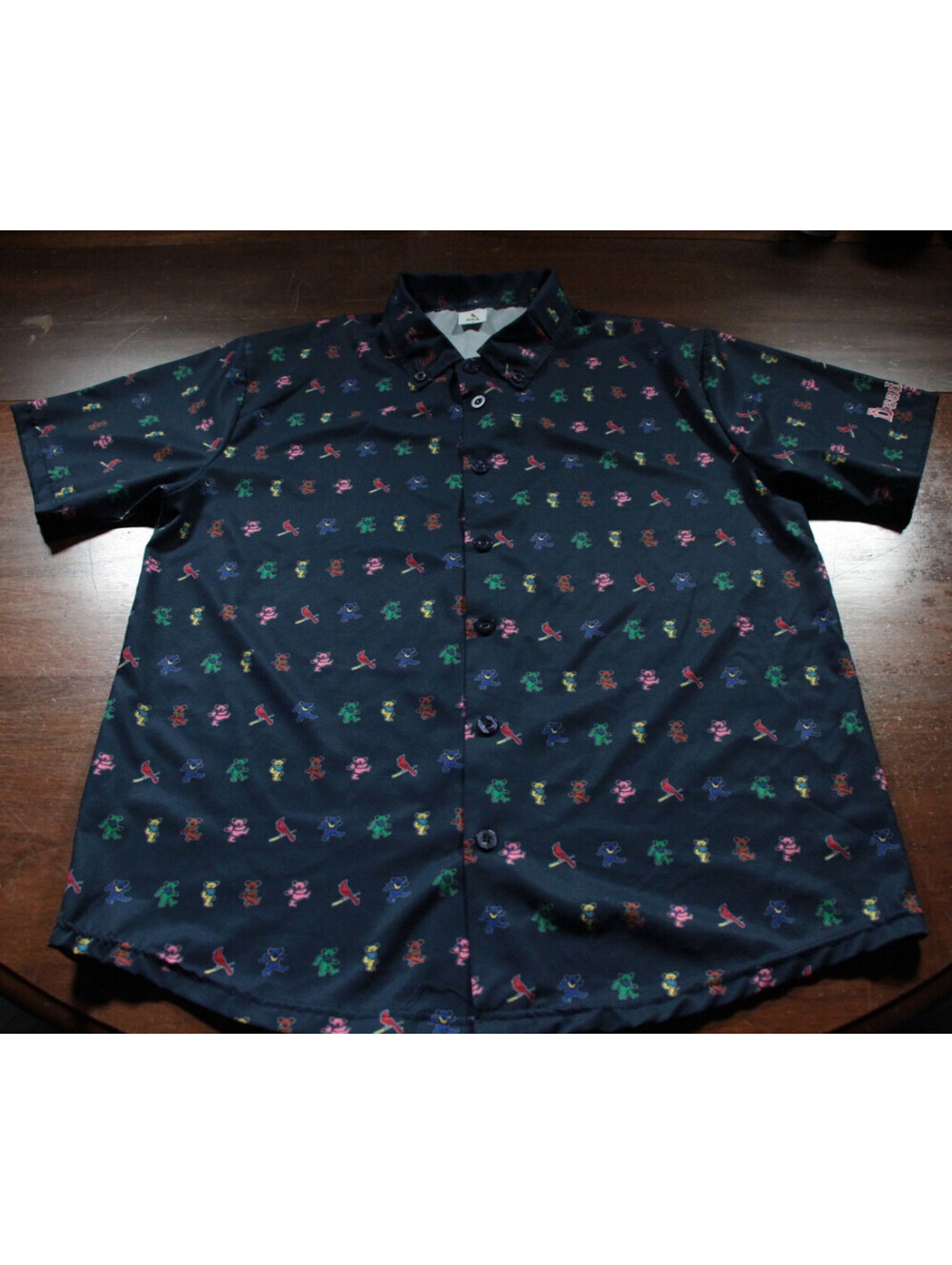 St. Louis Cardinals Grateful Dead Button Down Shirt MLB Baseball M SGA All Over